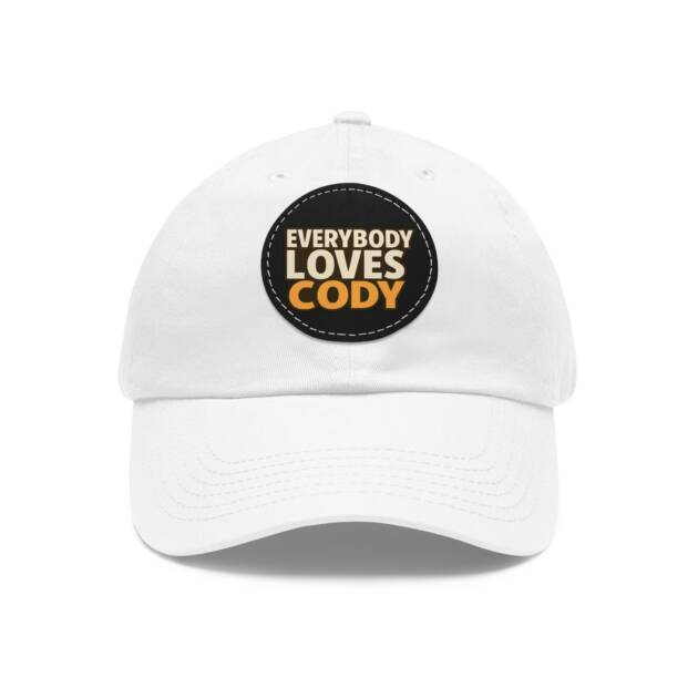 Dad Hat with Leather Patch (Round)